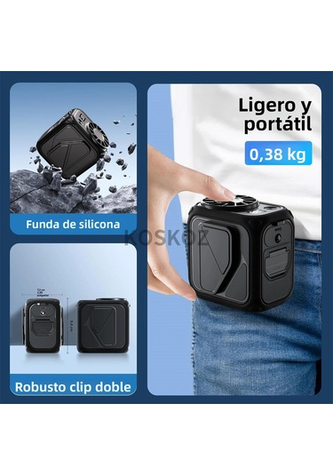 Taşınabilir Işıklı Bant Vantilatörü, 5 Hızlı El Vantilatörü C Siyah,