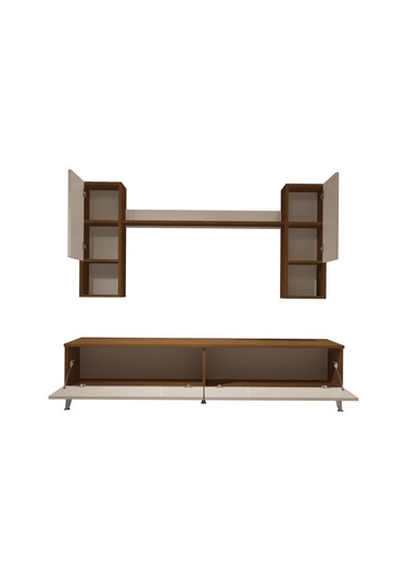 Decoraktiv Eko 5da Slm Std Silver Tv Ünitesi Tv Sehpası Ceviz - Beyaz