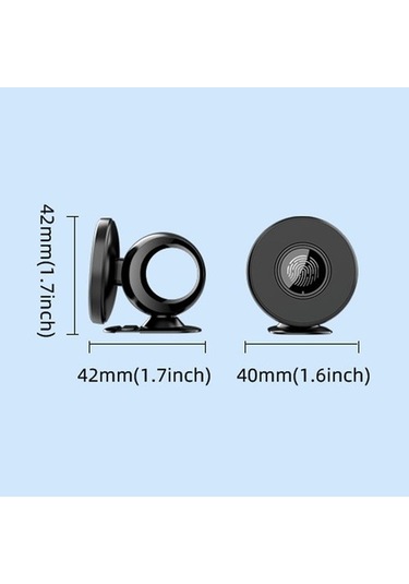 Luckysouk Manyetik Cep Telefonu Tutacağı - Siyah Siyah Torpido Üstü Evet Yok Ezro7a