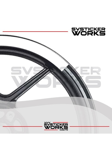 Motosiklet Jant Şeridi Jant Sticker Yarım Kaplama Daire 17-18 İnch Jant Motor Uyumlu Beyaz