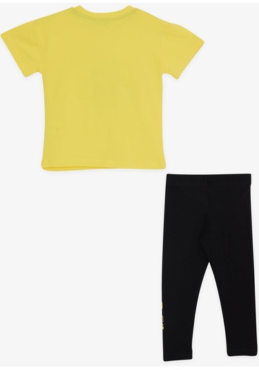 Breeze Kız Çocuk Taytlı Takım Rakam Baskılı 3-7 Yaş, Sarı-sarı Sarı