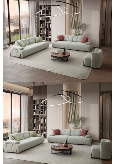 Lima Koltuk Takımı 3+3+1+1 Yeşil Çok Renkli