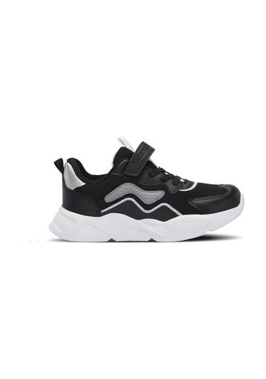 Slazenger PESO I Çocuk Cırt Cırtlı Siyah Sneaker