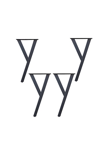 Bin1Fırsatt Metal Ayak 4 Lü Y Model Masa Ayağı Yemek Çalışma Masası Ayakları