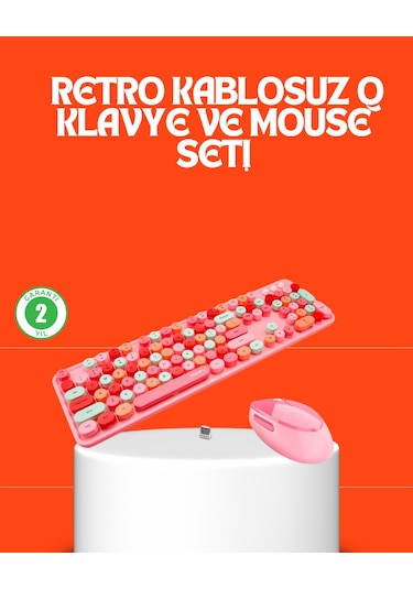 Retro Tarz Bluetooth 5.1 Klavye Win/osx/android/ Uyumlu iOS Uyumlu