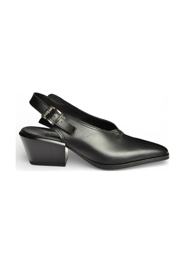 Fox Shoes Y654307303 Siyah Hakiki Deri Süet Kalın Topuklu Western Ayakkabı Siyah