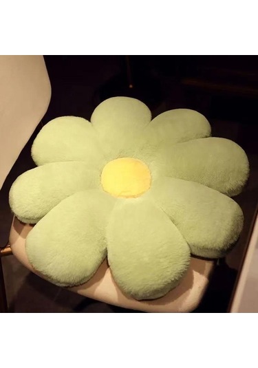 Singree 40x40 Cm Çiçek Desenli Dekoratif Yastık - Yumuşak Sentetik Kürk, Konforlu Ve Dayanıklı, Oturma/dekor Amaçlı