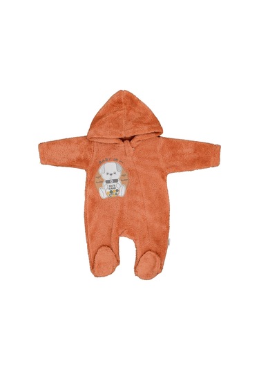 Flexi Peluş Patikli Bebek Tulumu 215193 Kiremit