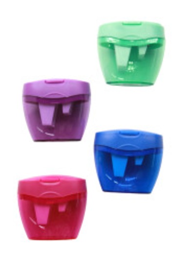 Puti Üç Bölmeli  Kalemtraş 4 Renk 06369