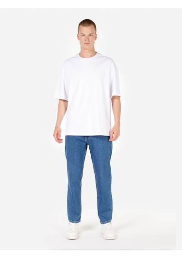 Colins 046 Marco Rahat Normal Kesim Normal Bel Düz Paça Mavi Erkek Pantolon Cl1070582 Cl1070582 Q1.v1 Dn43656 Denim