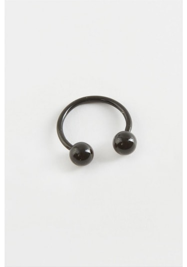 1 Cm Septum Çelik Piercing 1 Adet Semeglbl - 28 - Siyah
