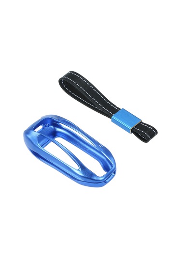 Neevoyu Tesla Model X Anahtar Kılıfı, Alüminyum Kapak, Sinyali Etkilemez, Buton Erişimi Kolay,  Paketiyle Mavi Renk