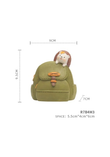 Yifomall Sevimli Çizgi Çanta Saksı: Yaratıcı Balkon Dekoru İçin Çok Amaçlı Yeşil Kirpi Desenli Çiçeklik