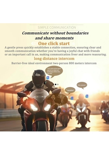 Bt26 Motosiklet Kask Kulaklık Bluetooth Rgb Işıklı 2 Eşleşme Özellikli 1000 Mah Intercom