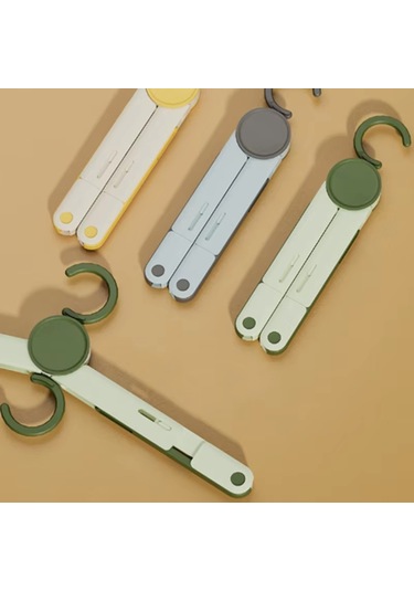 Xiaaokeji Klipsli Katlanır Elbise Askısı, Çok Fonksiyonlu Kurutma Rafı C Sarı