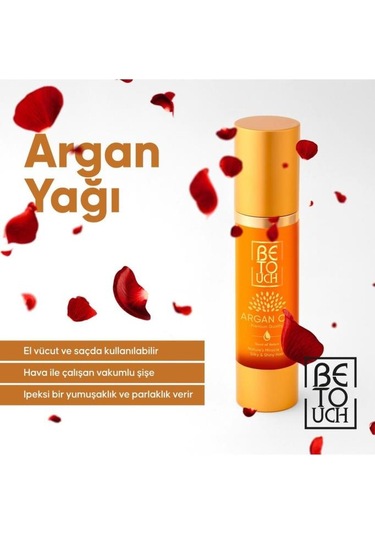 Be Touch Argan El Vücut Ve Saç Bakım Yağı 50 Ml