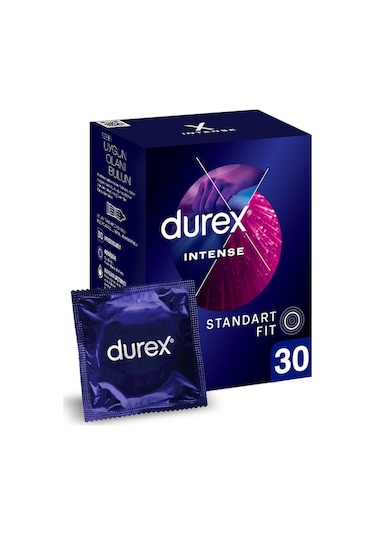 Durex Intense Uyarıcı Jelli ve Tırtıklı Prezervatif 30'lu