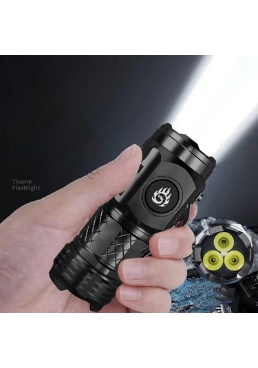 Suntek Yürüyüş Köpek Yürüyüşü Açık Hava Için Mini El Feneri Siyah