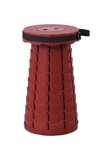 Ultimate Teleskopik Katlanır Sandalye - Ayarlanabilir, Dayanıklı Ve Taşınabilir Iron Red Amerika Birleşik Devletleri Kırmızı