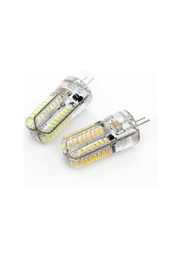 Beyaz 10 Adet/grup Silikon G4 3w 220v Led Ampul 64leds Smd 3014 Sıcak/soğuk Beyaz Işıklar Ev Kapalı Avize İçin 20w 30w Halojen Lambayı Değiştirin