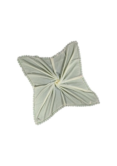 Enba Pamuklu İğne Oyalı Namaz Ve Mevlüt Örtüsü 110x110 Cm Krem