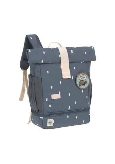 Lassig Happy Prints Mini Rolltop Sırt Çantası Midnight Blue Mavi