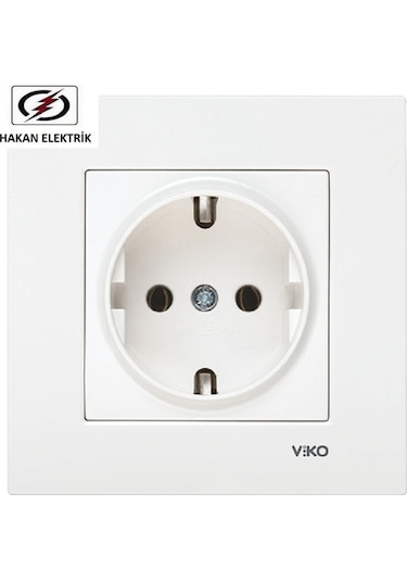 Viko Karre Meridian Topraklı Çerçevesiz Priz Beyaz PRIZ-028