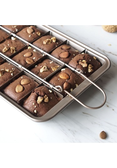 Sones Brownie Pan Kek Kalıbı Kare Ekmek Pişirme Kalın Katı Tabanlı Yapışmaz Pişirme Tepsisi
