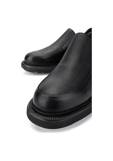 Tamer Tanca Erkek Hakiki Deri Siyah Casual Ayakkabı 318 404-04 Erk Ayk Sk24-25 Sıyah Siyah