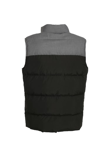 Erkek Slim Fit Siyah Rüzgar Ve Su Itici Termo Iç Astarlı Nefes Alabilen Yelek Ncs Jeans 4514-Siyah