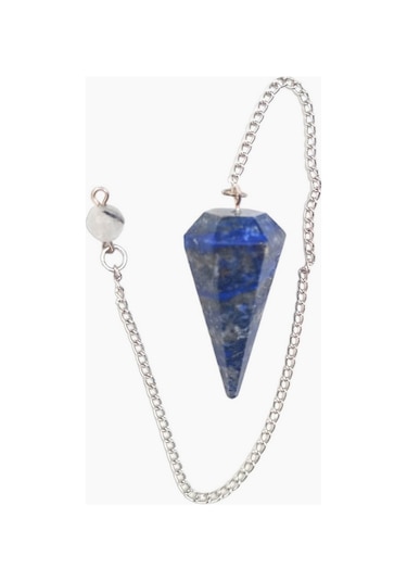 Pozitif Doğal Taş 218-8  Doğal Lapis Lazuli Pandül - Sarkaç Siyah