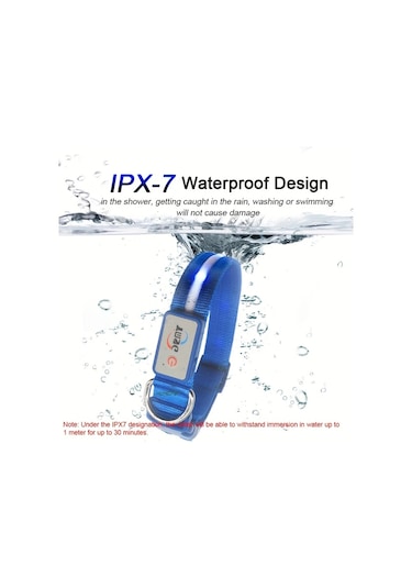 Honeybeeshop 1000 Metre Görüş Mesafeli Şarj Edilebilir Gece Yürüyüşleri İçin Kedi Köpek Tasması Blue M Renk Ve Beden Seçenekleri Altın