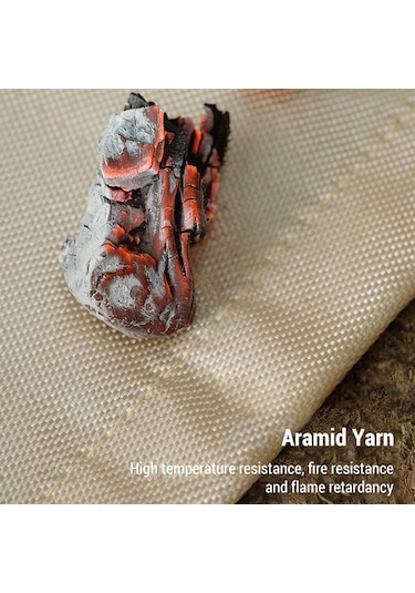 Geeroyoo Fiberglas Isıya Dayanıklı Piknik Mangal Ateş Engeli Matı - Isıl Yalıtımlı, Yangına Dayanıklı, 80x80 Cm M Boyutu Çok Renkli