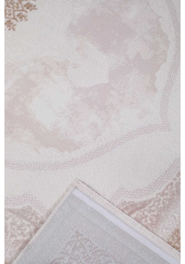 Voyage %100 Akrilik Yumuşak Dokulu Halı Kilim Salon Mutfak Koridor Yolluk Dokuma Makine Halısı Ac-208 Vizon