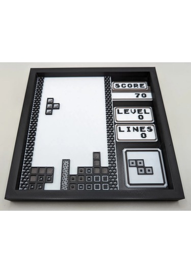 Tetris Level 0 3d Baskı Tablo Çerceve