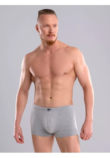 Clever Wear Pamuklu Boksaş 26236374 Açık Gri Melanj