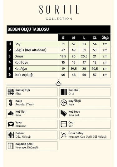 Sortie Collection Cebi Güllü Nakışlı Gömlek Çağla