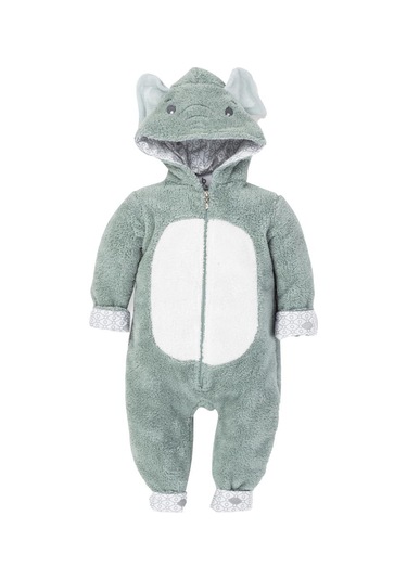 Gezenbebe Hero Kahraman Kapüşonlu Welsoft Bebek Tulum Gri