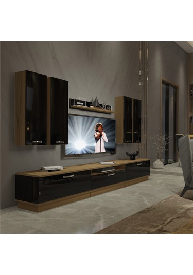 Decoraktiv Trendstyle 8d Mdf Tv Ünitesi Tv Sehpası Pera - Siyah