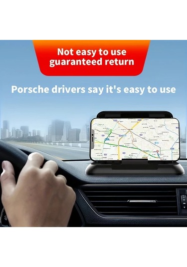 Dashanshop 2025 Siyah Evrensel Ar Navigasyonlu Güneşlikli Araç Telefon Tutucu