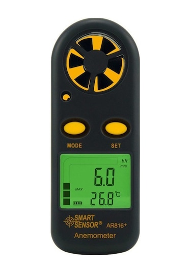 Smart Sensor AR 816 Rüzgar Hızı ve Sıcaklık Ölçer Anemometre