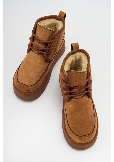 Luvishoes Ovela Taba Kalın Taban Bağcıklı Kadın Spor Bot Taba