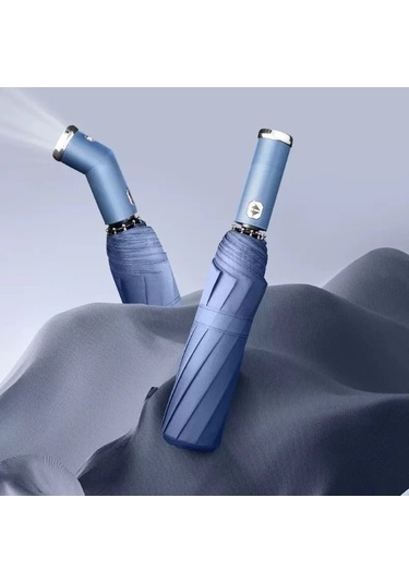 Mavi El Fenerli Şemsiye Çok Renkli