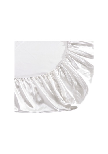 Yifomall Yumuşak Polyester Simülasyon İpek Elastik Tabanlı 30cm Derinlikli Çift Beden Beyaz Yatak Örtüsü DiğER