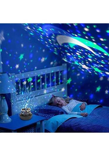 Ximistore9 Çocuklar İçin Evren Temalı Yıldız Projeksiyonlu Gece Lambası Ve Duvar Dekoru