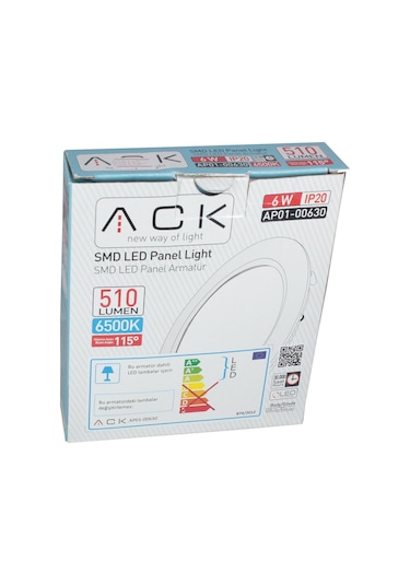 Ack İç Mekan Sıva Altı Panel Led Armatür (220V - 6W)(Beyaz) Diğer