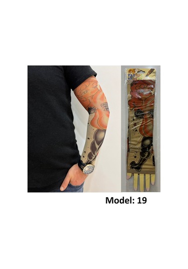 Giyilebilir Dövme 3 Çift 6 Adet Kol Çorap Dövmesi Sleeve Tattoo Set13