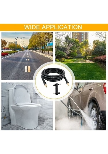 Besthome1 Karcher K2-k7 Uyumlu 6m Çelik Teli Dokuma Hp Temizleme Hortumu 160 Bar M22