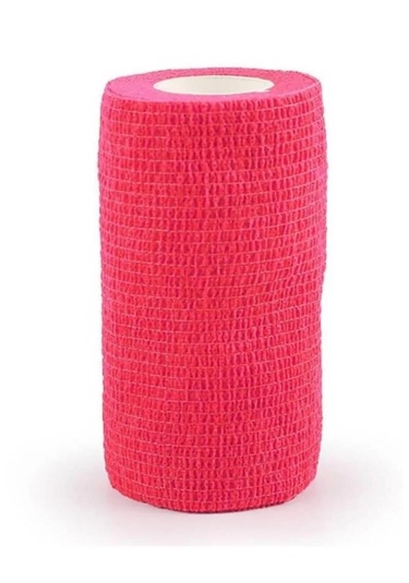 Dedeks Elastik Yapışkanlı Coban Renkli Bandaj 10 Cm X 4,5 Mt Kırmızı