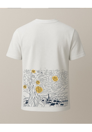 Hugo Boss Vincent Baskılı T-shirt Beyaz